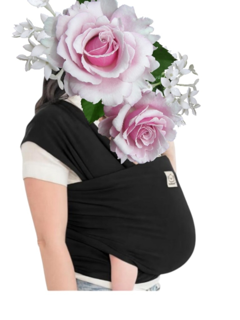KeaBabies Black Babywearing Shoulder Pad - Soft Comfort Wrap Accessory - Picture 2 of 5